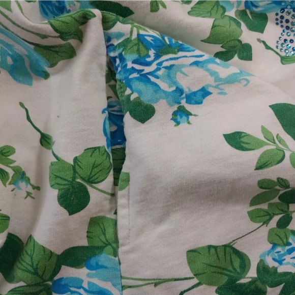 Quacker Factory Rhinestones Bling Jacket Woman Plus 3X Full Zip Cottage Coastal - Picture 9 of 11